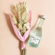 Gin and Posy from Gin Dried Flower Posy Letterbox Gift out of packaging on neutral backdrop