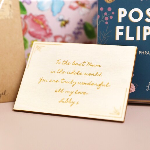 Engraved token from the Build Your Own Gift Hamper for Mum