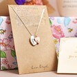 Silver and rose gold double heart necklace from the Build Your Own Gift Hamper for Mum