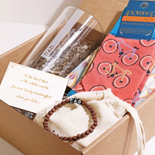 Best Dad Gift Hamper Open with Gifts Inside 