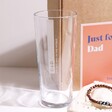 Close Up of Pint Glass in Best Dad Gift Hamper