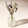 Posy from Thank You Candle and Dried Flower Posy Gift in Clear Glass Vase