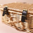 Close Up of Handle on Wicker Packaging on With Love from Norfolk Gift Hamper