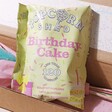 Close Up of Birthday Cake Popcorn From Happy Birthday Dried Flower Posy and Popcorn Letterbox Gift