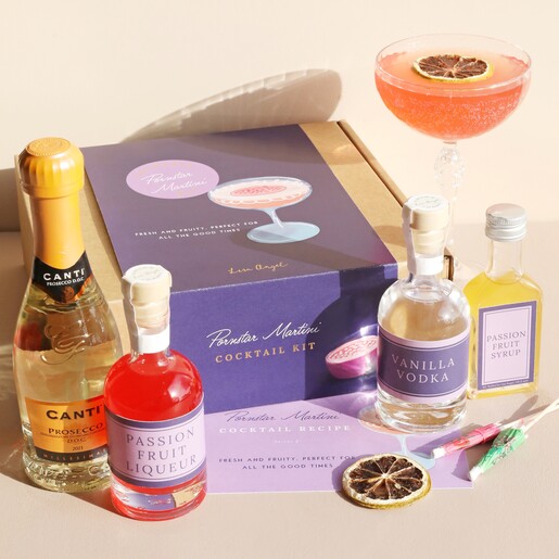 Pornstar Martini Cocktail Kit on Neutral Background