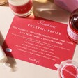 Recipe Card Inside Personalised Sweetheart Cocktail Kit