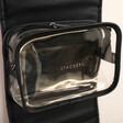 Removeable Clear Bag From Inside Stackers Black Hanging Travel Washbag