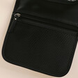 Zipped Mesh Pocket Inside Stackers Black Hanging Travel Washbag