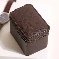 Stackers Brown Zipped Travel Watch Box