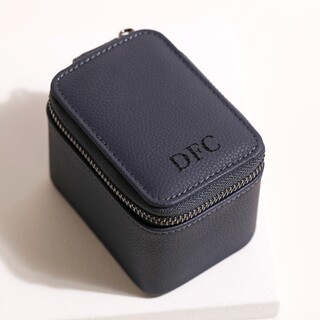 Stackers Personalised Navy Blue Zipped Travel Watch Box