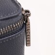 Close Up of Branded Zip on Stackers Navy Blue Zipped Travel Watch Box