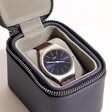 Watch Inside Stackers Personalised Navy Blue Zipped Travel Watch Box