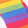 Close Up of Print on Mr Heron Men's Bamboo Rainbow Stripe Socks