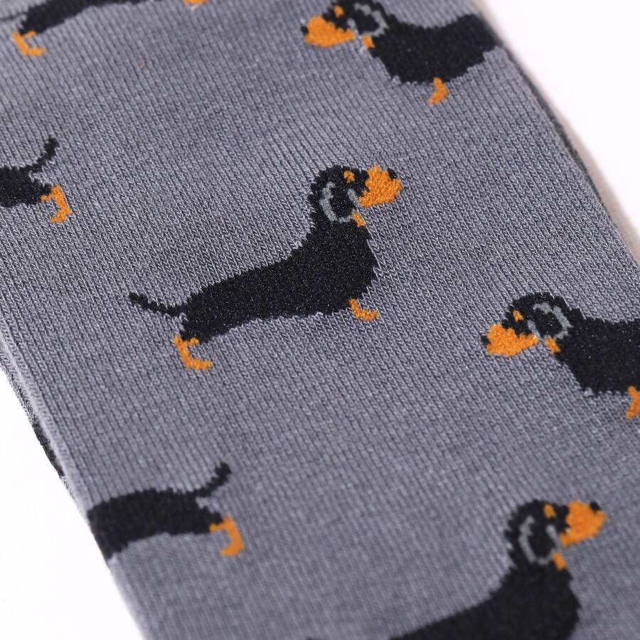 Men's Bamboo Sausage Dog Socks Mr Heron Lisa Angel