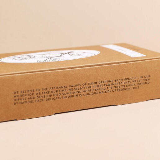 Side view of wording on the Norfolk Natural Living The Gardener's Set box packaging