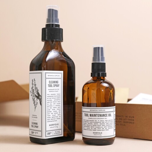 Tool Oil and Cleaning Spray from the Norfolk Natural Living The Gardener's Set