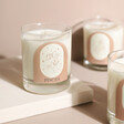 Pisces Zodiac Scented Soy Candle on Neutral Background
