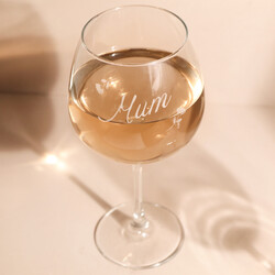 Personalised Floral Mum Balloon Gin Glass