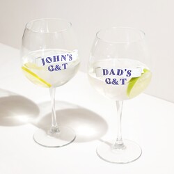 Personalised Banner Balloon Gin Glass