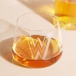 Personalised Bold Initial Whisky Glass Filled With Whisky