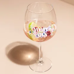 Personalised Floral Balloon Gin Glass