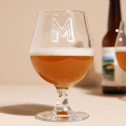 Personalised Initial Stemmed Beer Glass