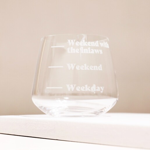 Empty Glass Personalised Measure Whisky Glass empty in front of natural coloured background