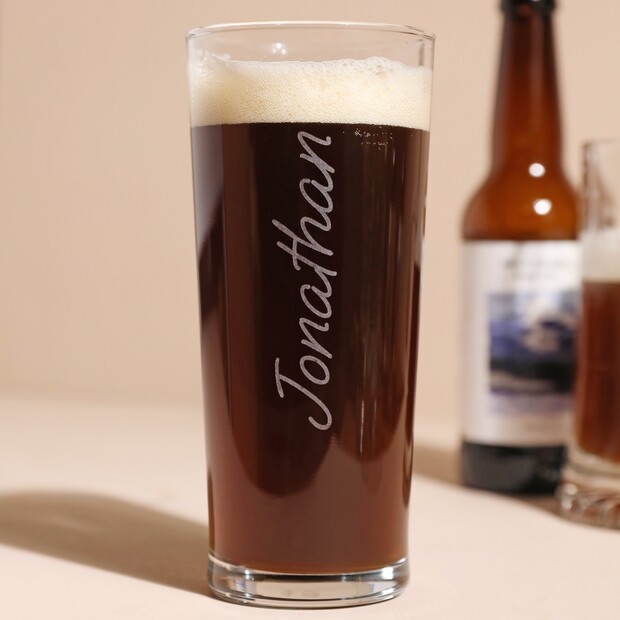 Personalised Script Name Pint Glass Personalised Script Name Pint Glass