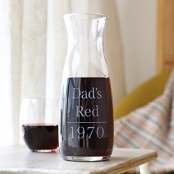 Personalised Name and Year Crystal Carafe