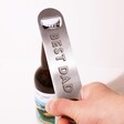 Model Opening Beer With Personalised Stainless Steel Bottle Opener
