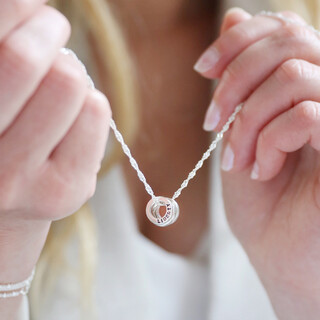 Personalised Sterling Silver 'Family' Bead Necklace