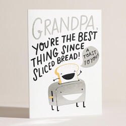 Ohh Deer Grandpa Sliced Bread Greetings Card