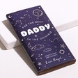 Wrapped Best Daddy Salted Caramel Milk Chocolate Bar on White Surface