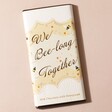 We Bee-Long Together Valentine's Day Honeycomb Milk Chocolate Bar on Neutral Background