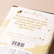 Information on Back of We Bee-Long Together Valentine's Day Honeycomb Milk Chocolate Bar