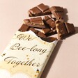 Chocolate Inside We Bee-Long Together Valentine's Day Honeycomb Milk Chocolate Bar