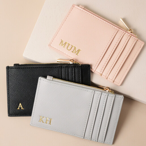 Personalised Debossed Card Holders Stacked on Each Other