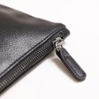 Zip on Personalised Initials Men's Travel Wash Bag in black