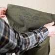 Model Reading Personalised Message BagBase Roll Top Backpack in Military Green