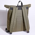 Back and Straps of Personalised Message BagBase Roll Top Backpack in Military Green