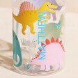 Close Up of Printed Name on Personalised Sass & Belle Roarsome Dinosaurs Water Bottle