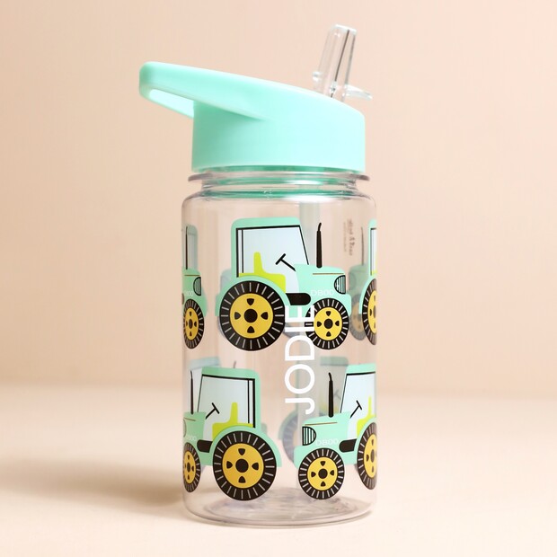 Personalised Sass & Belle Children's Tractor Water Bottle
