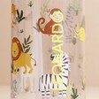 Close up of name on the Personalised Sass & Belle Children's Animal Water Bottle