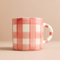 Sass & Belle Pink Gingham Mug