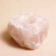 Top view of the Rose Quartz Crystal Tealight Holder