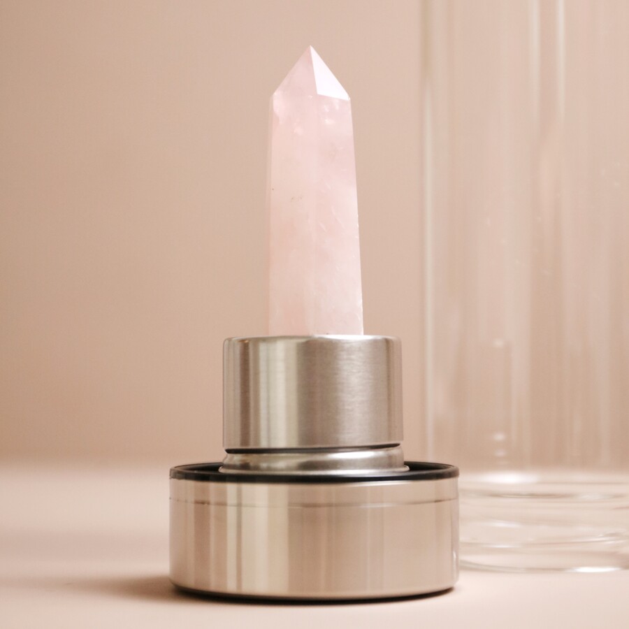 Rose Quartz Purifying Glass Water Bottle Lisa Angel