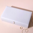 Large Grey Jewellery Box on Neutral Background