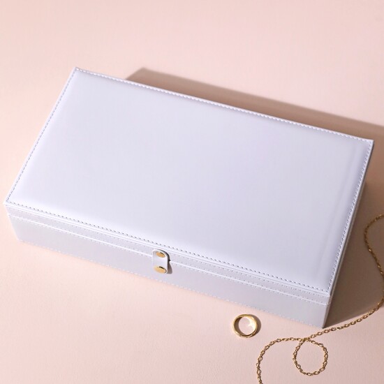 Grey Large Rectangular Jewellery Box