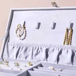 Inside Lid of Large Grey Jewellery Box