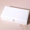 Large White Jewellery Box on Plain Background